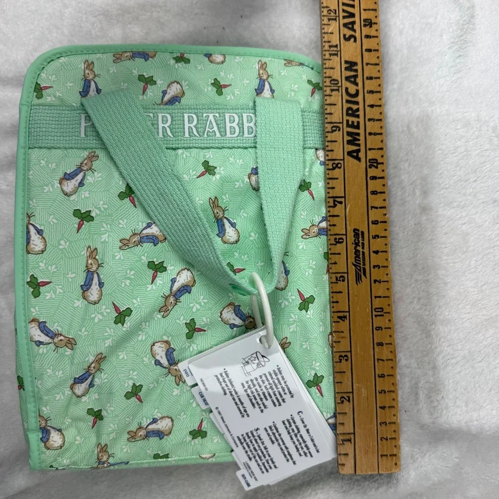 Vintage 1997 Enfamil Peter Rabbit Insulated Bag Green Beatrix Potter Tag